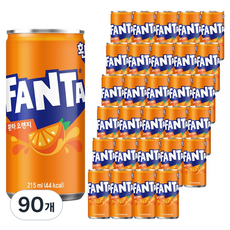 환타 오렌지 탄산음료, 90개, 215ml