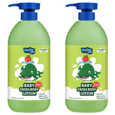 터치미 베이비 페이스 앤 바디로션 3in1 대용량, 1L, 2개 1000ml, 2개