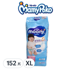 滿意寶寶日本版 頂級超薄褲型尿布 女童款, XL(12~22kg), 152片