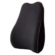 HONDONI 新款5D護腰靠墊 記憶靠墊 居家背墊 汽車舒壓腰靠墊 M1-BK, 透氣舒爽暗黑