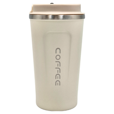 COFFEE 保溫咖啡杯, 510ML不鏽鋼保溫杯, 白色, 1個