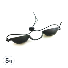 데이러빗 LED 마스크 레이저 눈보호 태닝 안경 블랙, 5개