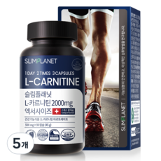 슬림플래닛 L 카르니틴 2000mg 엑서사이즈, 90정, 5개