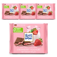 리터스포트 딸기요거트 초콜릿, 4개, 100g