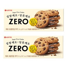 LOTTE 樂天 Zero巧克力豆餅乾, 84g, 2盒