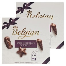 THE Belgian 白儷人 比利時經典貝殼夾心黑巧克力禮盒 250g, 2組