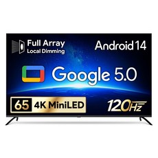 더함 4K UHD QLED MiniLED DLG 120Hz 로컬디밍 돌비 AI 구글 5.0 스마트 TV 방문설치, UA651MINILED Google5.0 120Hz 2025C, 스탠드형, 165cm(65인치)
