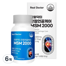 리얼닥터 관절연골케어 MSM 2000 126g, 120정, 6개