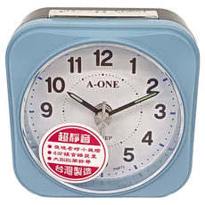 A-ONE 金吉星 莫蘭迪色方形鬧鐘, 超靜音, 4分鐘貪睡裝置, 大BiBi鬧鈴聲, 台灣製造, 顏色隨機