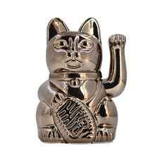 DONKEY 幸運繽紛招財貓 亮黑 MANEKI NEKO, 10.5 x 10.5 x 15cm, 亮黑色