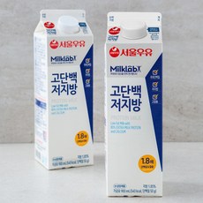 서울우유 밀크랩 고단백 저지방우유, 900ml, 2개