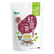 義美生機 台灣紅豆茶100g, 無咖啡因, 促進新陳代謝, 台灣在地紅豆, 100g, 10個, 1包