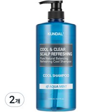 쿤달 리프레싱 쿨 샴푸 아쿠아민트향, 1058ml, 2개 1058ml, 2개