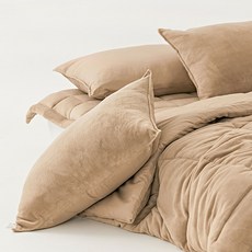 호무로 베이직 더블베어 극세사 리버서블 차렵침구 이불 + 패드 + 베개커버 세트
