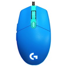 로지텍 2세대 LIGHTSYNC 게이밍 유선마우스, G102, 블루