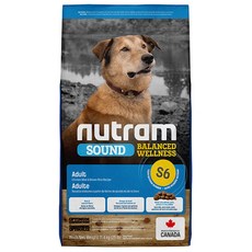 Nutram 紐頓 S6 成犬乾飼料, 雞肉+糙米配方, 11.4kg, 雞肉南瓜, 1袋
