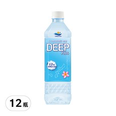 OKINA 益生菌水 DEEP PLUS, S12益生菌補充, 無甜味, 乳酸風味, 含12種輕暢益生菌, 850ml, 12瓶