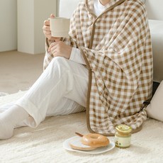 더자리 포시즌 웨어러블 오버랩 똑딱 담요