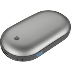애니클리어 USB 충전식 보조배터리 케이블 겸 휴대용 손난로 전기 핫팩, iGPB-HOT3, 티타늄