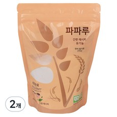 파파루 간편레시피 유기농 쌀가루 현미 고운입자 초기, 400g, 2개