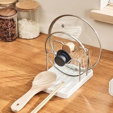 chinada 鍋蓋炊具架, 白色, 1個