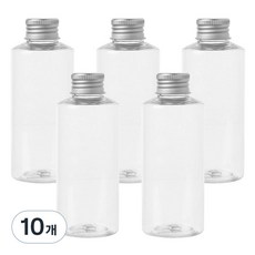 병도매닷컴 AC150 투명 음료용기 알루미늄 실버캡, 150ml, 10개