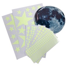 AHOYE 1049片星空夜光貼紙 螢光貼紙 反光貼紙 夜光壁貼 PVC材質, 30 x 21 x 0.5cm, p01_05243485