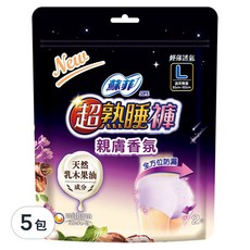 SOFY 蘇菲 超熟睡褲 乳木果油, L號, 2片, 5包