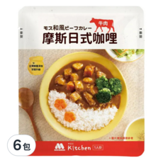 MOS BURGER 摩斯漢堡 日式咖哩牛肉，份量十足，嚴選食材, 200g, 6包