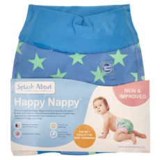 Splash About 潑寶 Brand New Happy Nappy 全新3D游泳尿布褲 活力滿天星 海藍 XL, 1件
