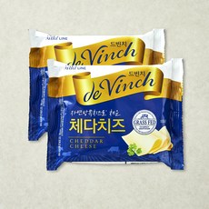남양유업 드빈치 자연방목 체다 슬라이스 치즈, 17g, 10개입, 2개 170g, 2개