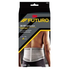 3M FUTURO 護多樂 特級型護腰, 灰色, 透氣舒適, 背部支撐片, L-XL, 1個