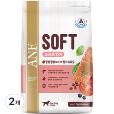 ANF 전연령용 소프트 사료, 연어, 1.2kg, 2개