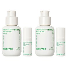 이니스프리 그린티 씨드 히알루론산 세럼 80ml + 10ml 세트, 2개