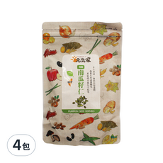 元氣家 烘焙薄鹽南瓜子, 200g, 台灣製造, 4包