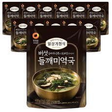 청정원 일상가정식 버섯 들깨 미역국, 450g, 12개
