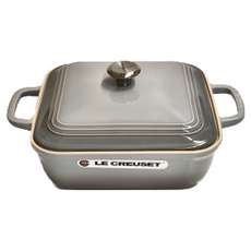 LE CREUSET 23cm 方形烤盤 (迷霧灰) 附蓋, 1個
