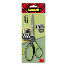 3M Scotch 不沾膠特殊塗層不銹鋼金屬事務剪刀，低表面塗層，雙層握把設計, SS-NS8, 1個