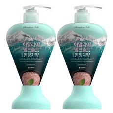 밤부솔트 히말라야 핑크솔트 담은 펌핑치약 아이스, 285g, 2개