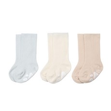 Hi Baby Club 新生兒及膝襪3件組 (0~6個月適用), 尺寸: 9~11公分, 棉85%, 1號 9~11cm, 顏色隨機