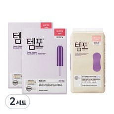 템포 슈퍼40개입 + 팬티라이너 40개입 1개, 2세트