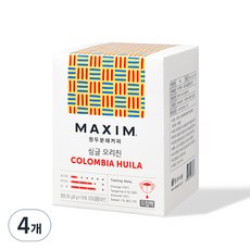 맥심 싱글 오리진 콜롬비아 우일라, 8g, 10개입, 4개