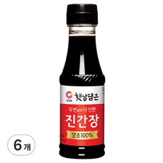 대상 청정원 햇살담은 두번 달여 더 진한 진간장, 200ml, 6개