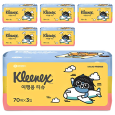 Kleenex 舒潔 Kakao Friends旅行用紙巾 隨機出貨, 6組, 210張