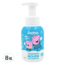 博寶兒 佩佩豬 抗菌洗手慕絲, 350ml, 添加肌膚潤澤成份, 保濕柔嫩光滑, 8瓶
