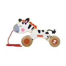 費雪 動物拖拉車, 木製玩具, 18個月以上適用, 斑馬
