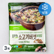 풀무원 소고기버섯 비빔밥 (냉동), 424g, 3개