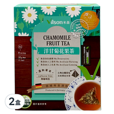 Vilson 米森 洋甘菊花果茶, 無咖啡因, 德國專業調配, 無添加防腐劑, 無添加人工香料, 無添加人工色素, 4g, 8包, 2盒