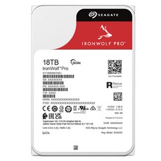 씨게이트 IronWolf Pro HDD, ST18000NT001, 18432GB