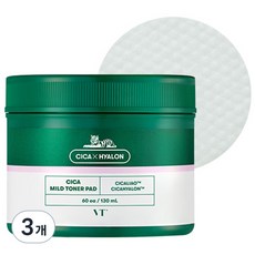 VT 시카 마일드 토너 패드 60매입, 130ml, 3개